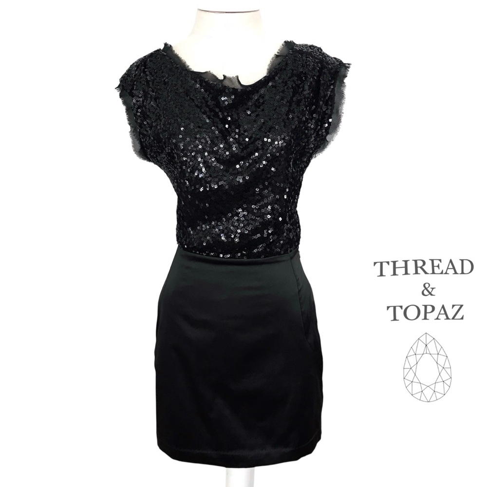 BCBGeneration Black Sequin Mini Dress 2